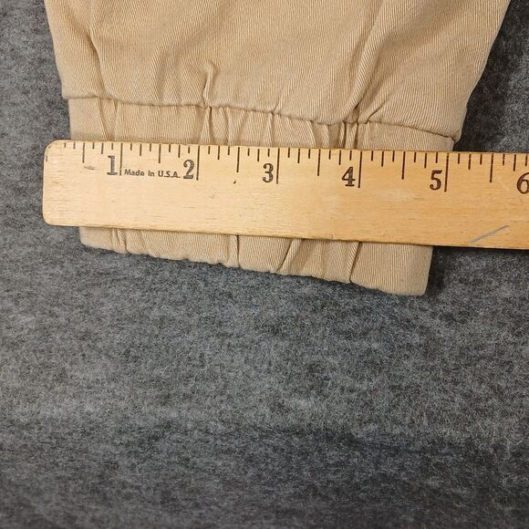 WT 02 Jogger Pants Men's Size S Tan Slash‎ Pocket Elastic Waist Drawstring - Picture 3 of 12